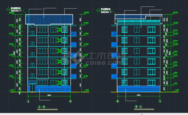 某地6层砖混住宅全套建筑设计CAD施工图-图二