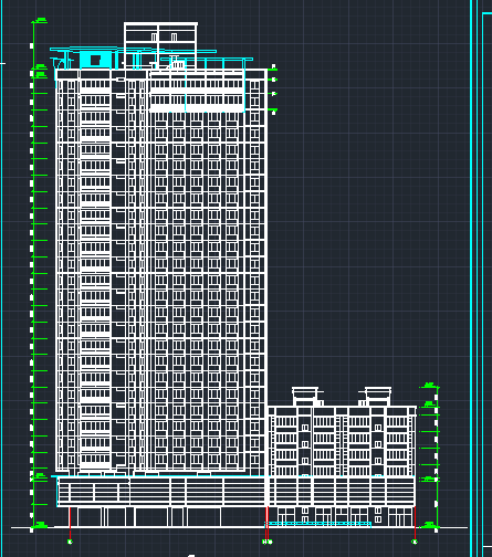 某地东方神韵高层住宅建筑设计CAD施工图纸-图二