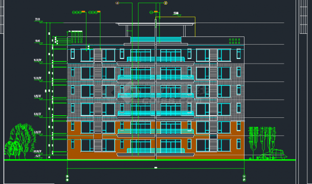 某地区阳光a3型住宅建筑设计CAD施工图-图二