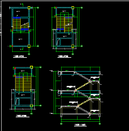 框架结构楼梯滑动支座节点大样CAD格式-图二