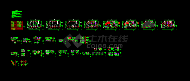 中式温馨型三房装修cad设计施工图-图一