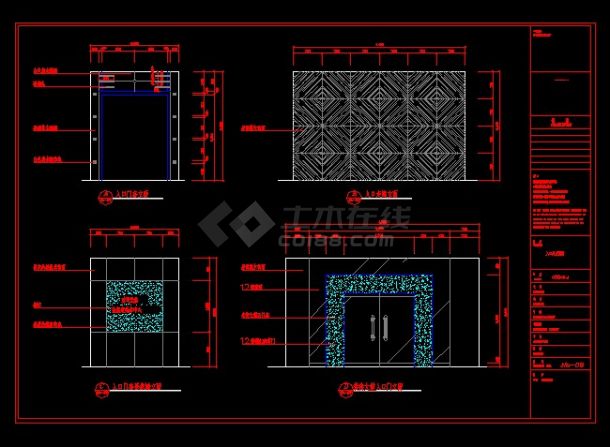 某地区海丰桑拿城室内装修设计cad全套施工图-图二