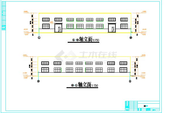 某地单层钢结构船厂结构设计图纸-图一