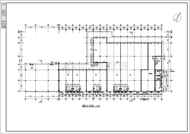 某地两层框架结构商业步行街建筑设计方案图-图一