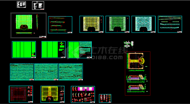 某钢网架体育馆结构cad施工设计图-图一