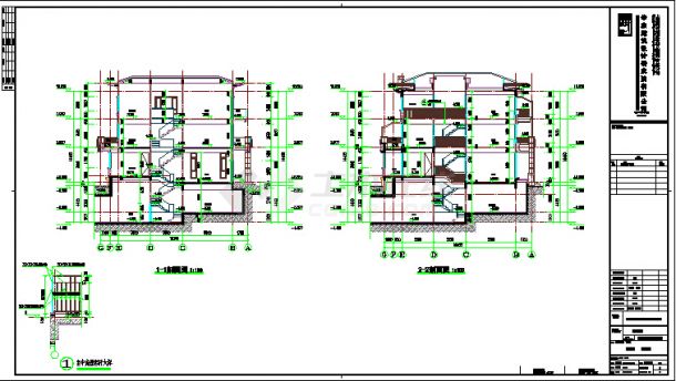 某地区3层框架结构别墅建筑方案图-图二