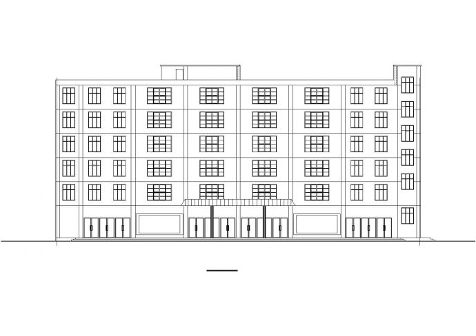 某地六层砖混结构办公楼建筑设计施工图_图1