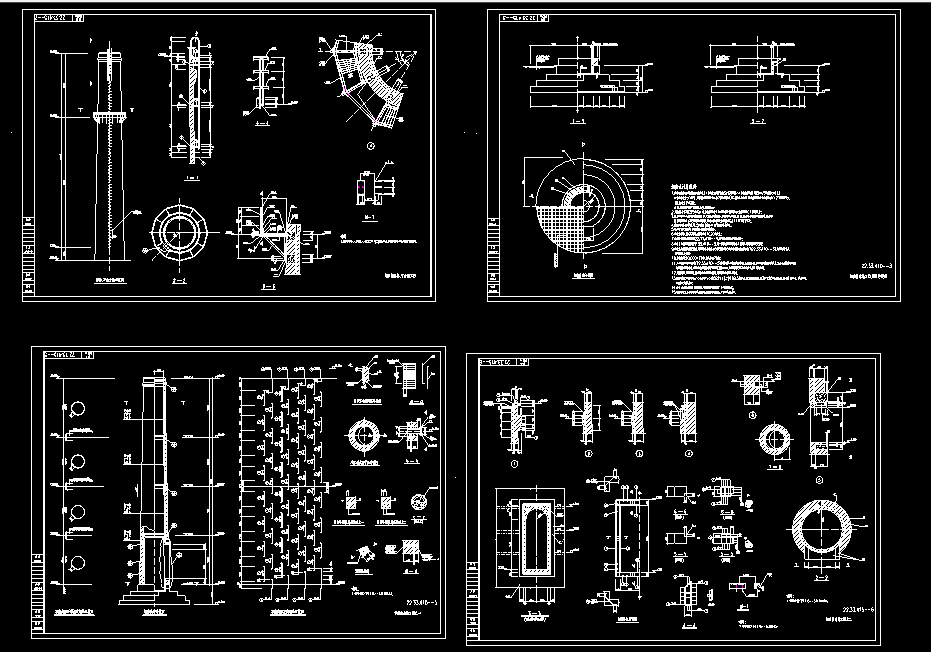 某40米烟囱结构cad施工设计图