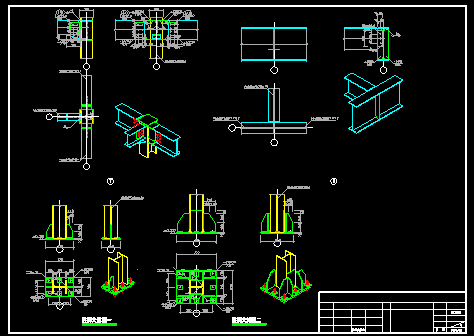 某钢结构大门结构cad施工设计图-图二