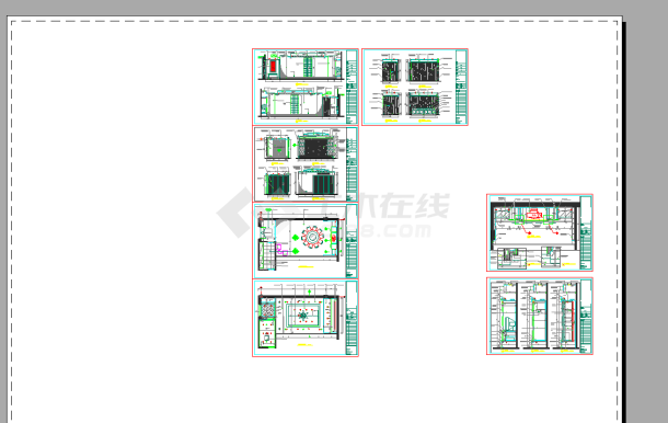 某星际酒店餐厅包厢室内装饰设计cad施工图-图二