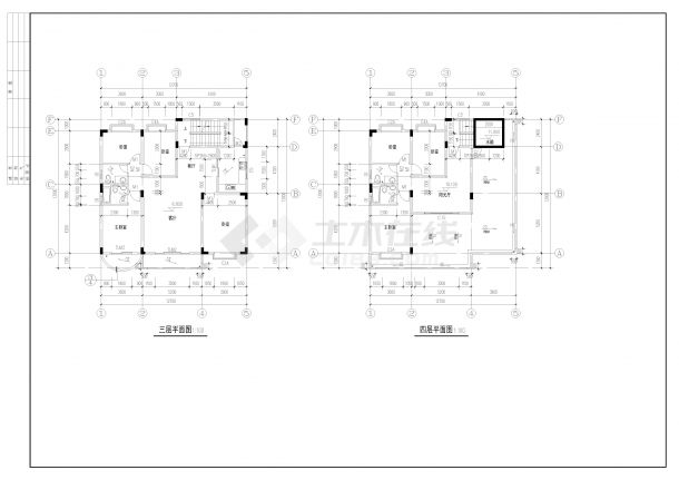 CAD设计三层半实用农村住宅-图二