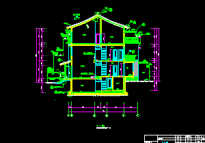 某小区高档别墅建筑CAD施工设计图-图二