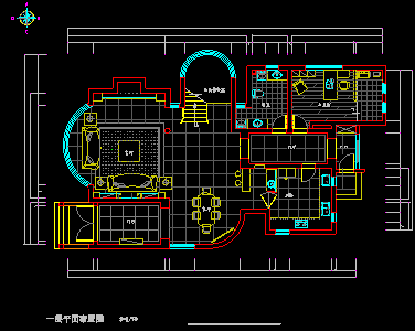 上海康桥半岛别墅金沙苑装修CAD设计施工图-图二