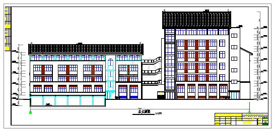 某地六层框架结构名校方城小学改造项目建筑施工图-图二