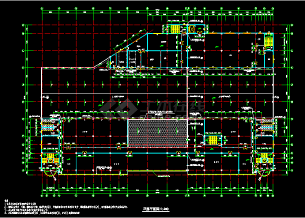 某大型超市全套简约建筑设计施工CAD图-图二