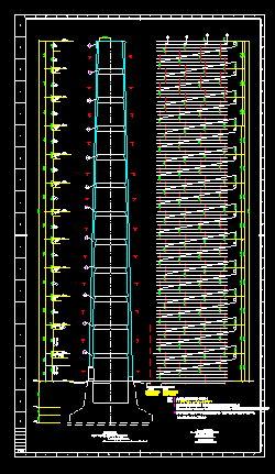 某120米混凝土烟囱结构cad设计图-图二