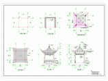 古典四角亭CAD施工详图图片1
