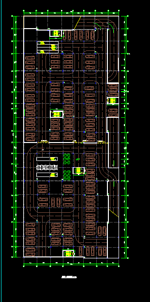 某商场建筑设计施工CAD图（附带地下二层停车场）-图二