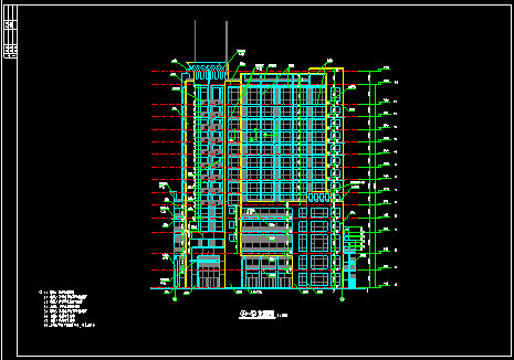 某商务广场建筑设计规划CAD图（含设计说明）-图二
