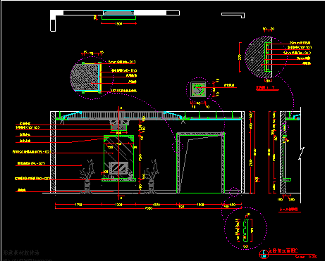 东南亚风格别墅内装修CAD设计施工图纸-图二