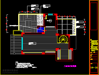 简单欧式别墅内装修CAD施工设计图纸-图二