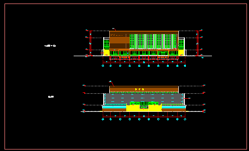 某大学四层体育馆建筑设计CAD施工图-图二