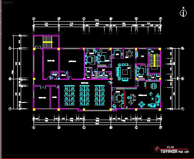 奔腾科技办公楼内装修CAD设计施工图纸-图二