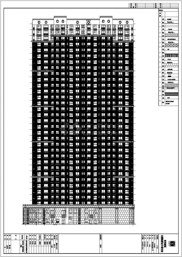 某地18层剪力墙结构住宅楼建筑设计图-图一
