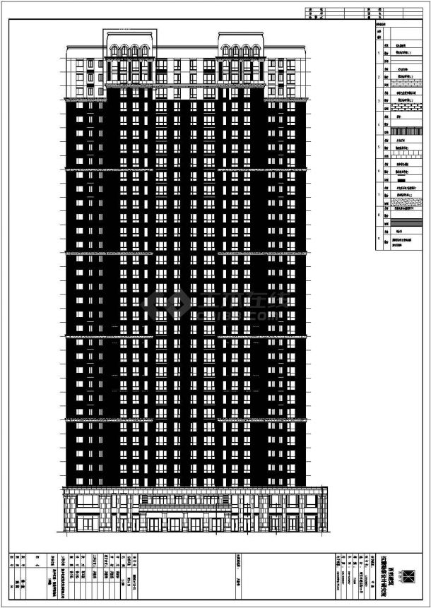 某地18层剪力墙结构住宅楼建筑设计图-图二