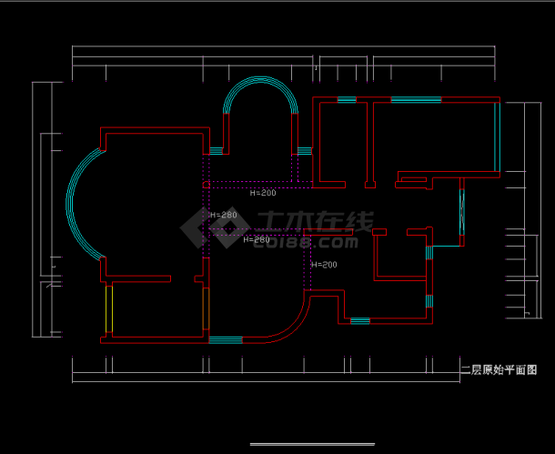 上海康桥半岛别墅金沙苑设计CAD施工图-图二