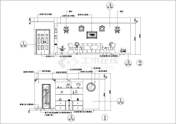 [广州]某经典住宅户型图室内装饰装修cad施工图-图二