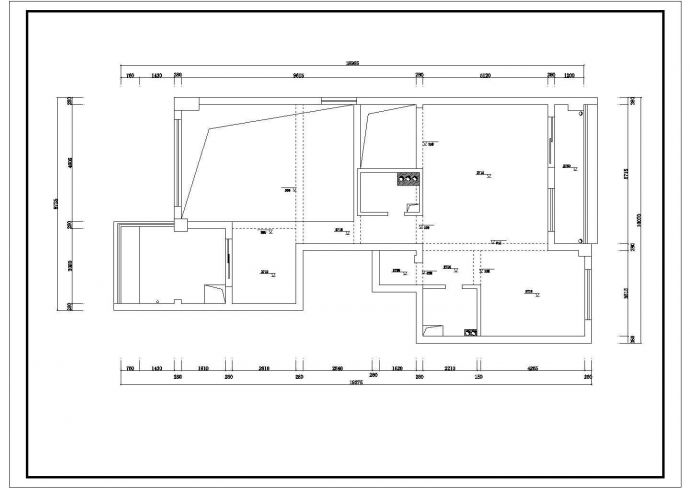 办公室室内装修cad施工设计方案图_图1