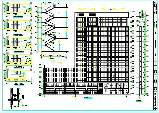 某地框架结构十五层办公楼建筑设计施工图-图二