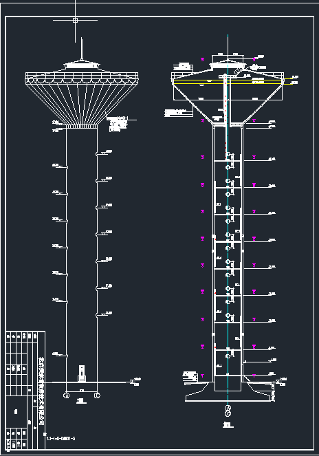 某填海项目1200立方水塔建筑结构全套施工图（含设计说明）-图一