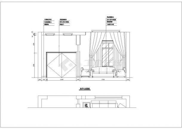 别墅装修装饰设计cad施工方案图纸-图二