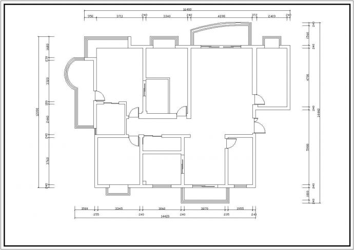 室内家装全套cad施工方案设计图_图1