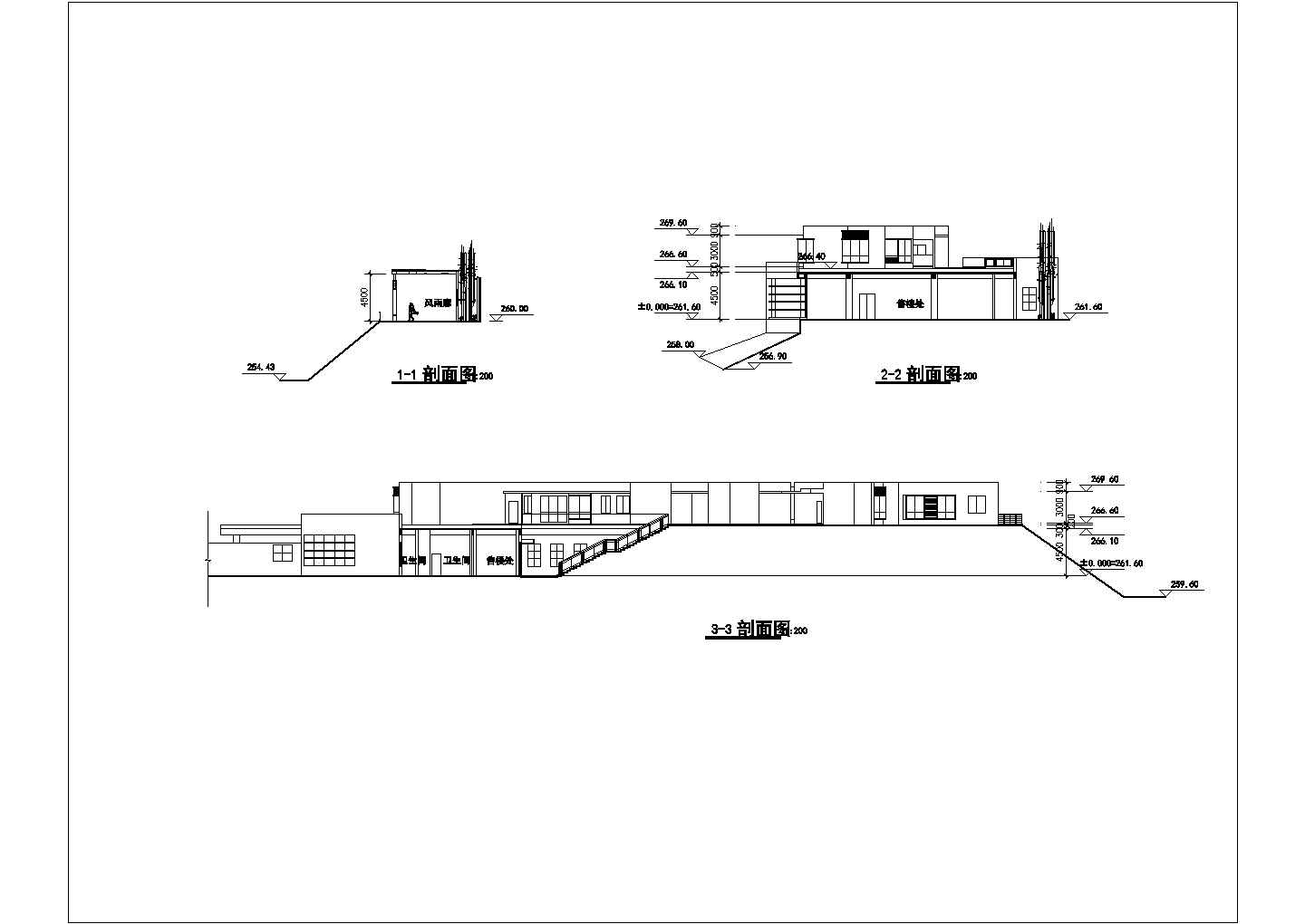 某地二层框架结构售楼部加样板房全套建筑设计施工图