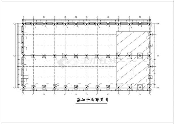 某单跨36米框排架厂房结构设计图-图二