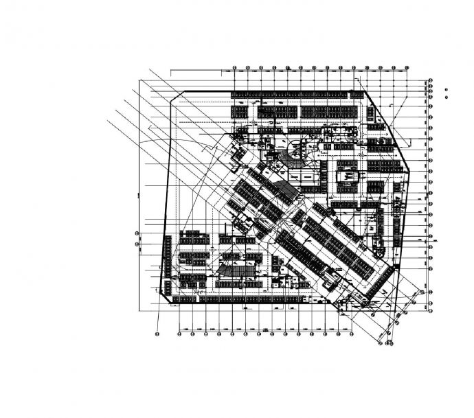 某市区大型建筑地下三层平面图_图1