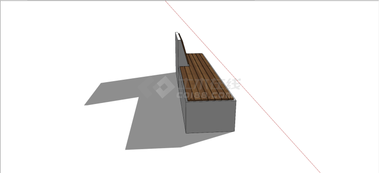 外包实木不锈钢坐凳su模型-图二