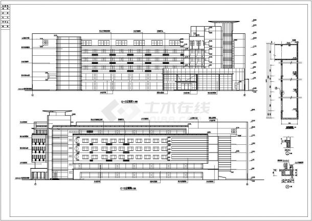 某医院六层心理综合楼建筑扩初施工设计CAD图-图一