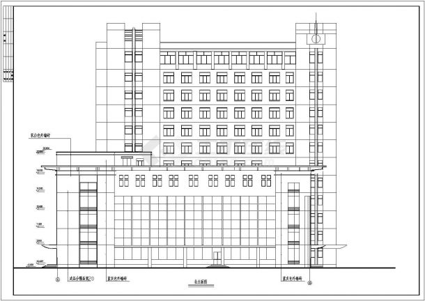 某医院综合楼扩建项目建筑施工设计CAD方案图-图一