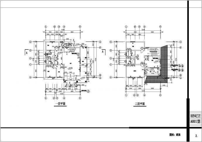 农村某三层小型住宅楼设计施工CAD方案图_图1