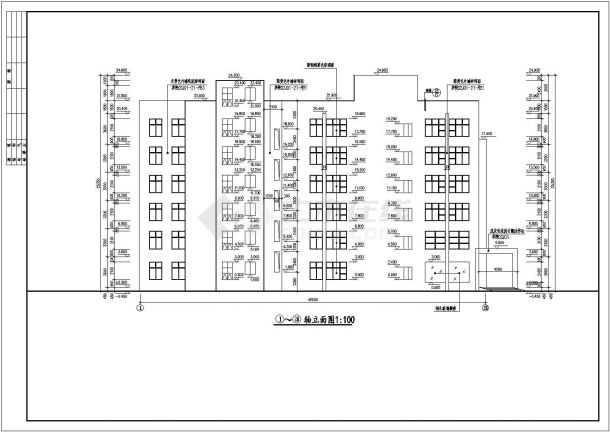 某中医院五层住院楼建筑方案施工CAD设计图-图一