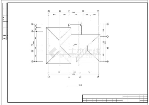 某地一套豪华G型别墅建筑施工图(含效果图)-图一