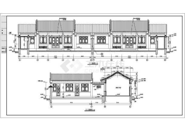 北方某地四合院建筑全套设计施工图-图一