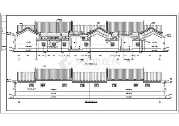 北方某地四合院建筑全套设计施工图-图二