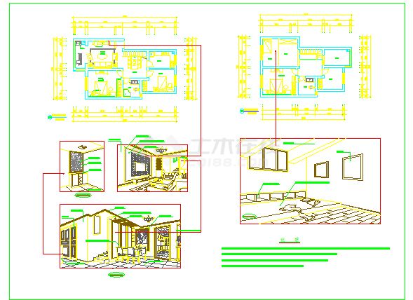 一套三室两厅楼顶复式结构方案图-图二