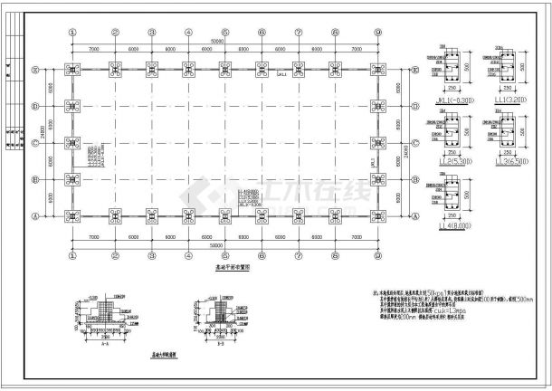 某二十四米跨门式钢架轻型房屋钢结构厂房设计cad结构施工图-图二