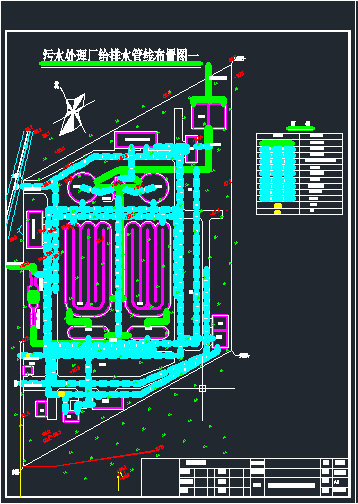 某地区小型二期污水厂改造规划CAD详细展示图-图一